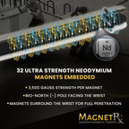 MagnetRX Magnetic Sports Bracelet - Waterproof Silicone Bracelet with 32 Magnets - Ultra Strength Wide Magnetic Bracelets for Me