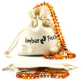 Baltic Amber Necklace (Unisex) - Natural Amber from Baltic Region, Genuine Baltic Amber