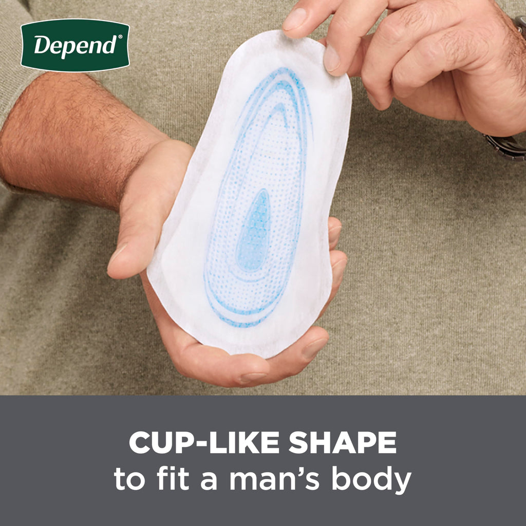 Depend Shields Incontinence Pads for Men, Light Absorbency, 90 Count (Packaging May Vary)
