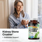 BIO KRAUTER Chanca Piedra Stone Breaker Capsules - 1200 mg Stonebreaker for Kidney Cleanse - 250 Chanca Piedra para Los Riones C