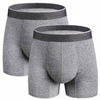 REELINDRY Washable Incontinence Underwear for Men, 2.3 oz Leak Proof Absorbent Reusable Briefs for Male Urine Leakage 2 Pack(Gra