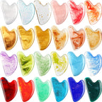 Sherr 24 Pcs Gua Sha Facial Tool Resin Gua Sha Massage Tool Heart Shaped Gua Sha Stone Guasha Board for Face Body Skin Massage S