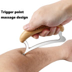 Greenstalk Stainless Steel Gua Sha Muscle Scraper Tool for Muscle Relief, Wooden Massage Tools,Body Guasha Tool, Portable Body S