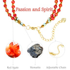 Farfume Red Agate - Spirit - Crystal Beaded Bracelets, Chakra 4mm Natural Stone Beads Bracelets, Gemstone Spiritual Jewelry Gift