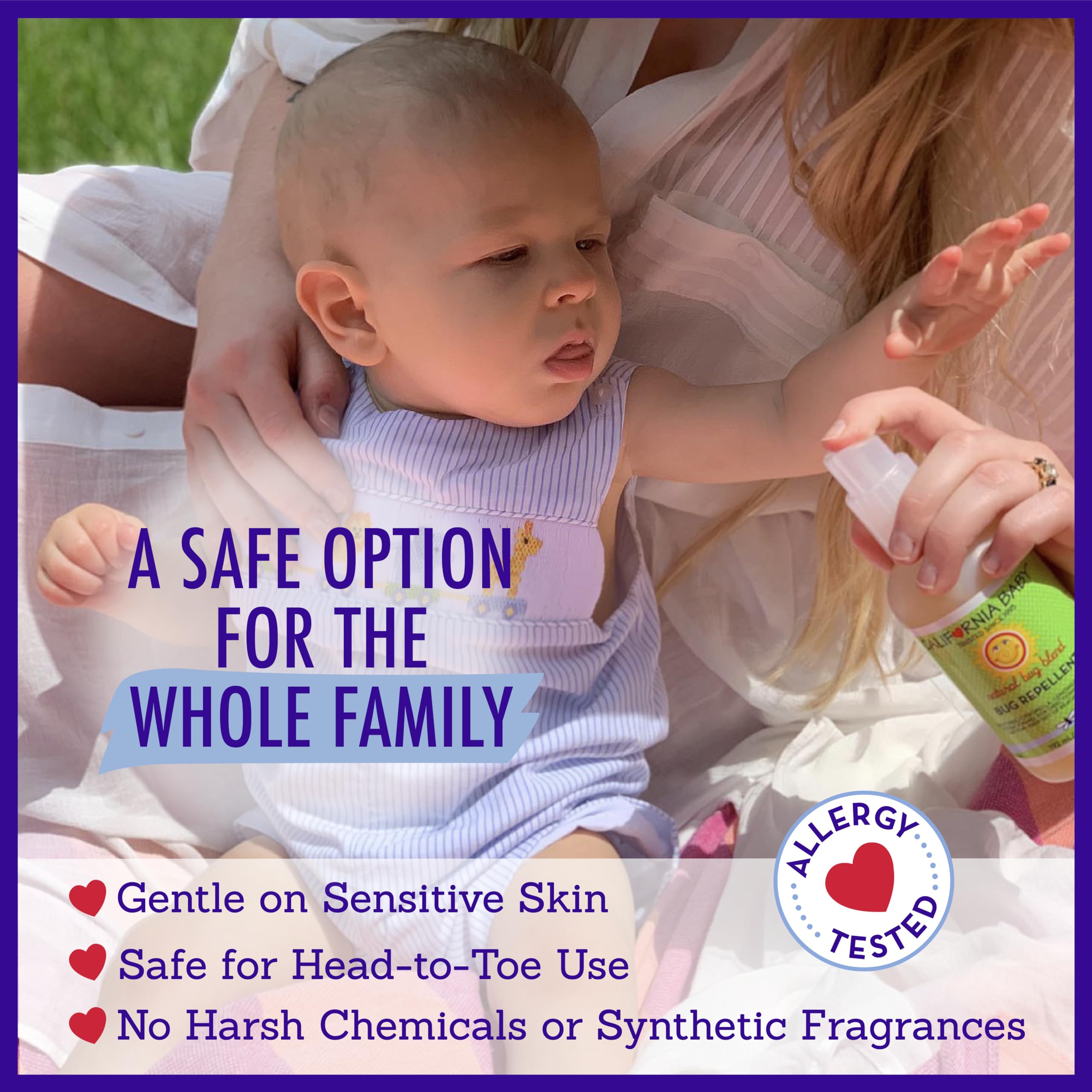 California Baby Natural Bug Spray | DEET Free Mosquito Repellent | Baby + Kids Bug Spray | Citronella Spray | Great Smell | 192