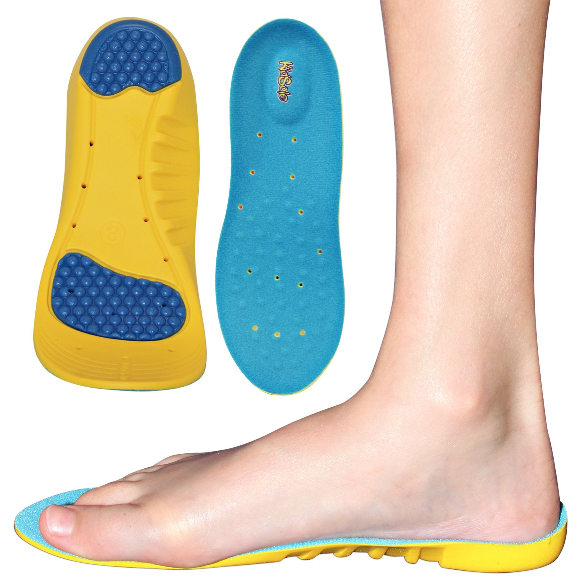 Childrens Athletic Memory Foam Insoles For Arch Support and Comfort for Active Children ((26 CM) Kids Size 6.5-8.5)