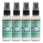MRS. MEYER S CLEAN DAY Antibacterial Hand Sanitizer Spray, Travel Size, Removes 99.9% of Bacteria, Basil, 2 oz - Pack of 4