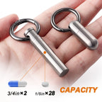 TISUR Small Keychain Pill Holder