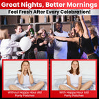 Sneaky Booze Happy Hour Aid Patches Party Hydration Drinking Recovery Patch Long-Lasting Natural Formula Better Mornings After N