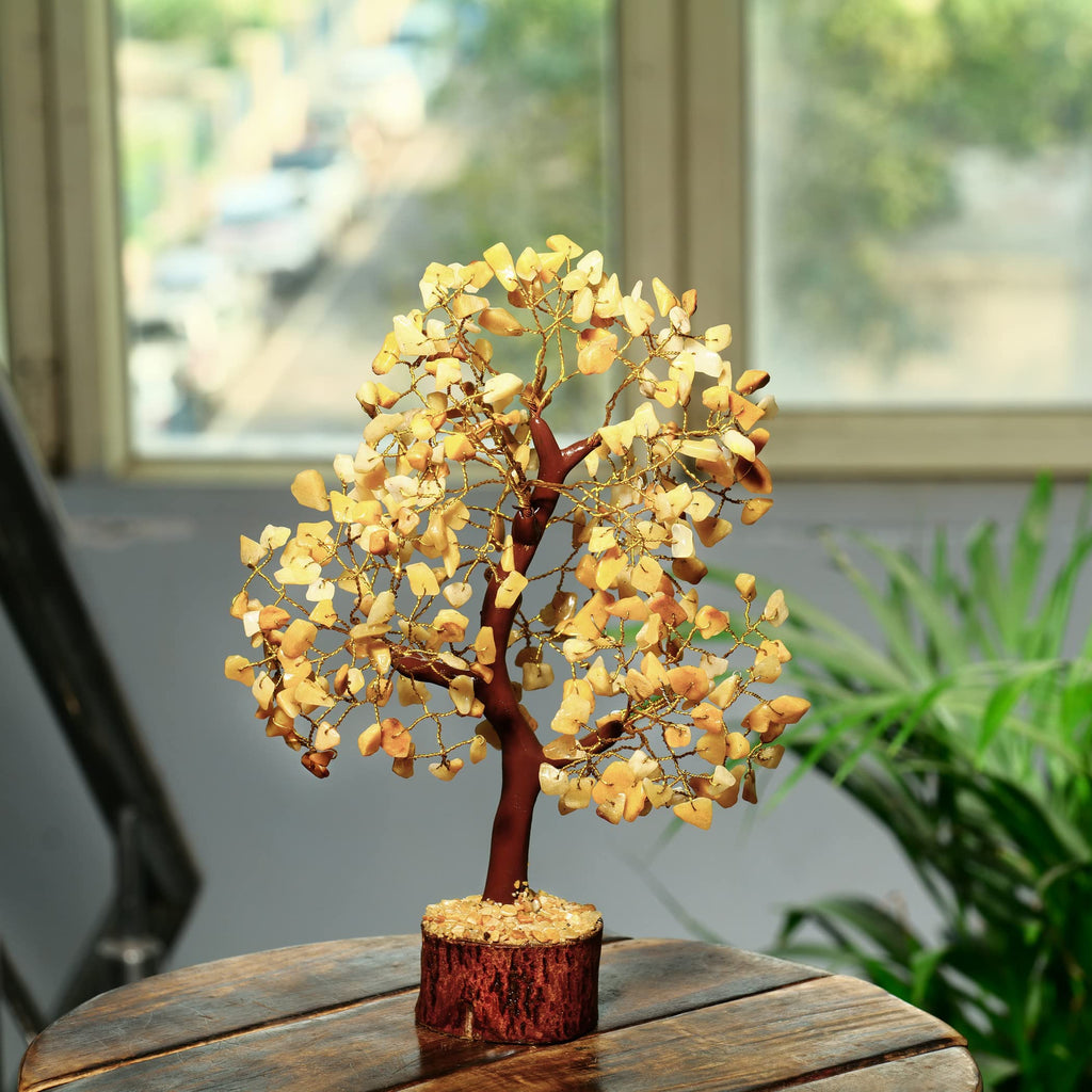 PYOR Aventurine Yellow, Feng Shui Crystals and Stones, Real Gem Tree Energy, Good Luck Money Crystals, Spiritual and Living Room