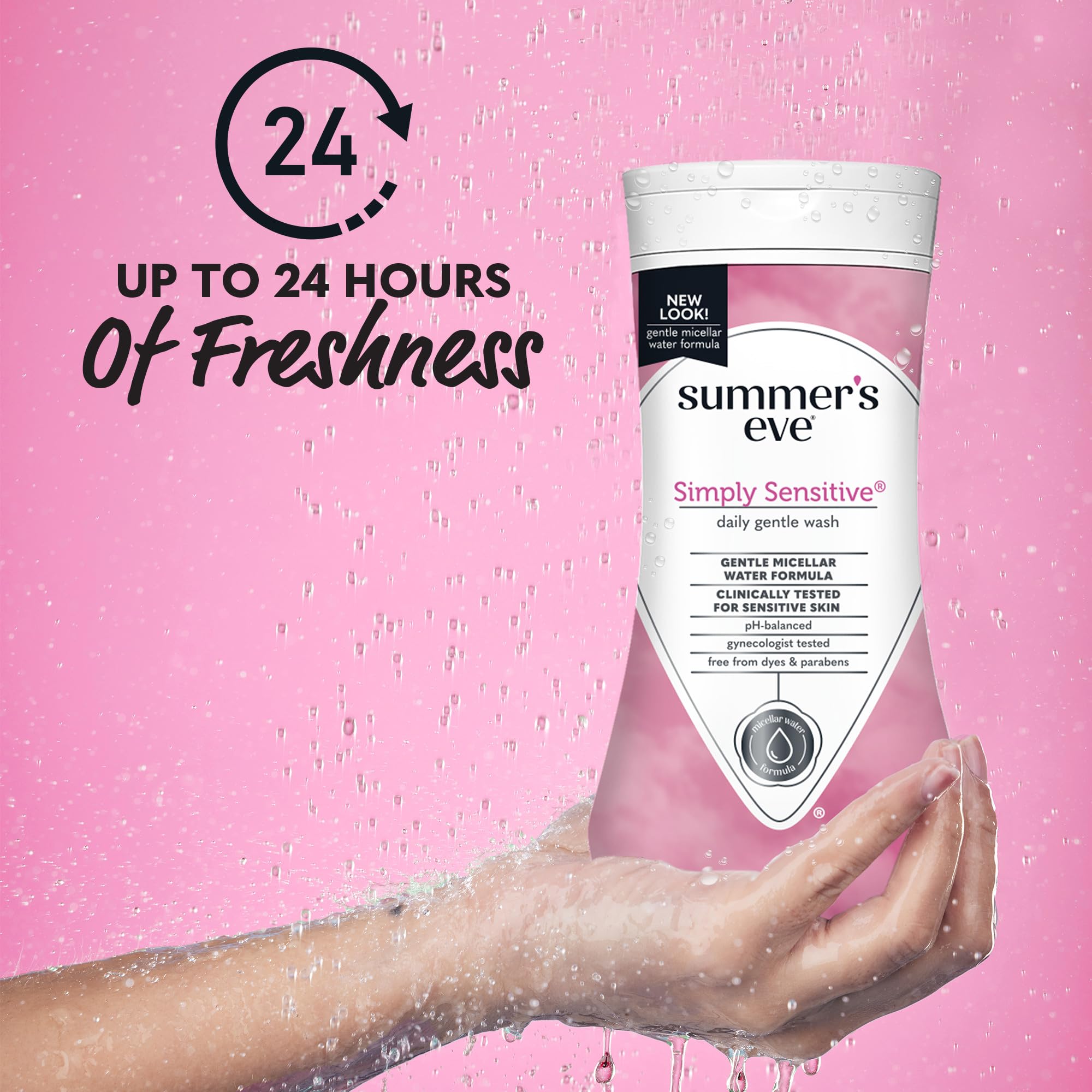 Summers Eve Simply Sensitive Daily Gentle Feminine Wash, Removes Odor, pH balanced, 9 fl oz