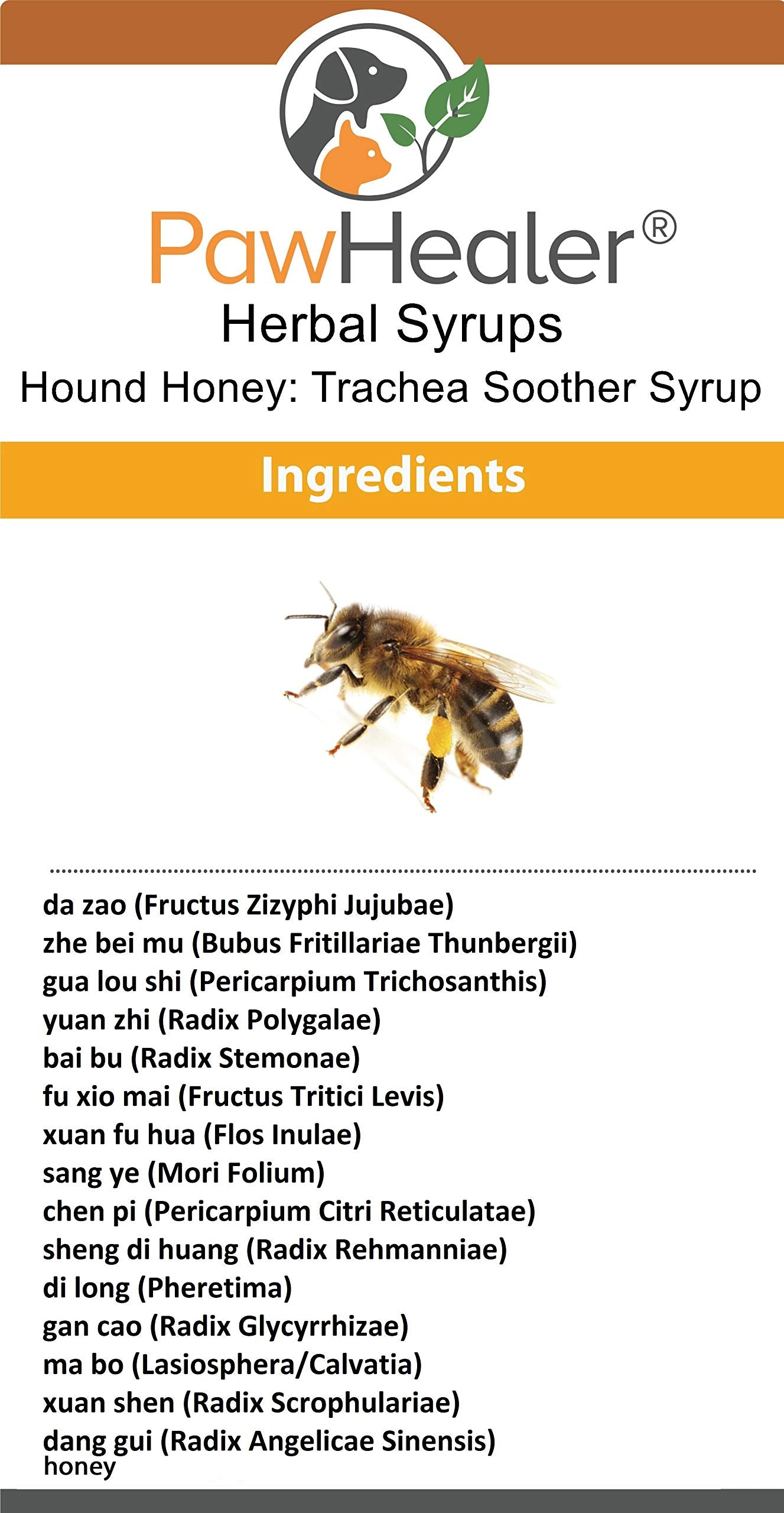 PawHealer Trachea Soother Syrup 2PAK Hound Honey - Natural Herbal Remedy for Symptoms of Collapsed Trachea - Tastes Good - Easy