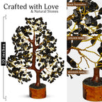 YATSKIA Black Tourmaline Crystal Tree, Gemstone Tree Home Office Decor, Spiritual Decor, Crystal Gifts