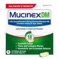 Mucinex DM 12Hr Maximum Strength Chest Congestion & Cough Medicine For Adults, Cold And Cough Medicine for Excess Mucus Relief, 