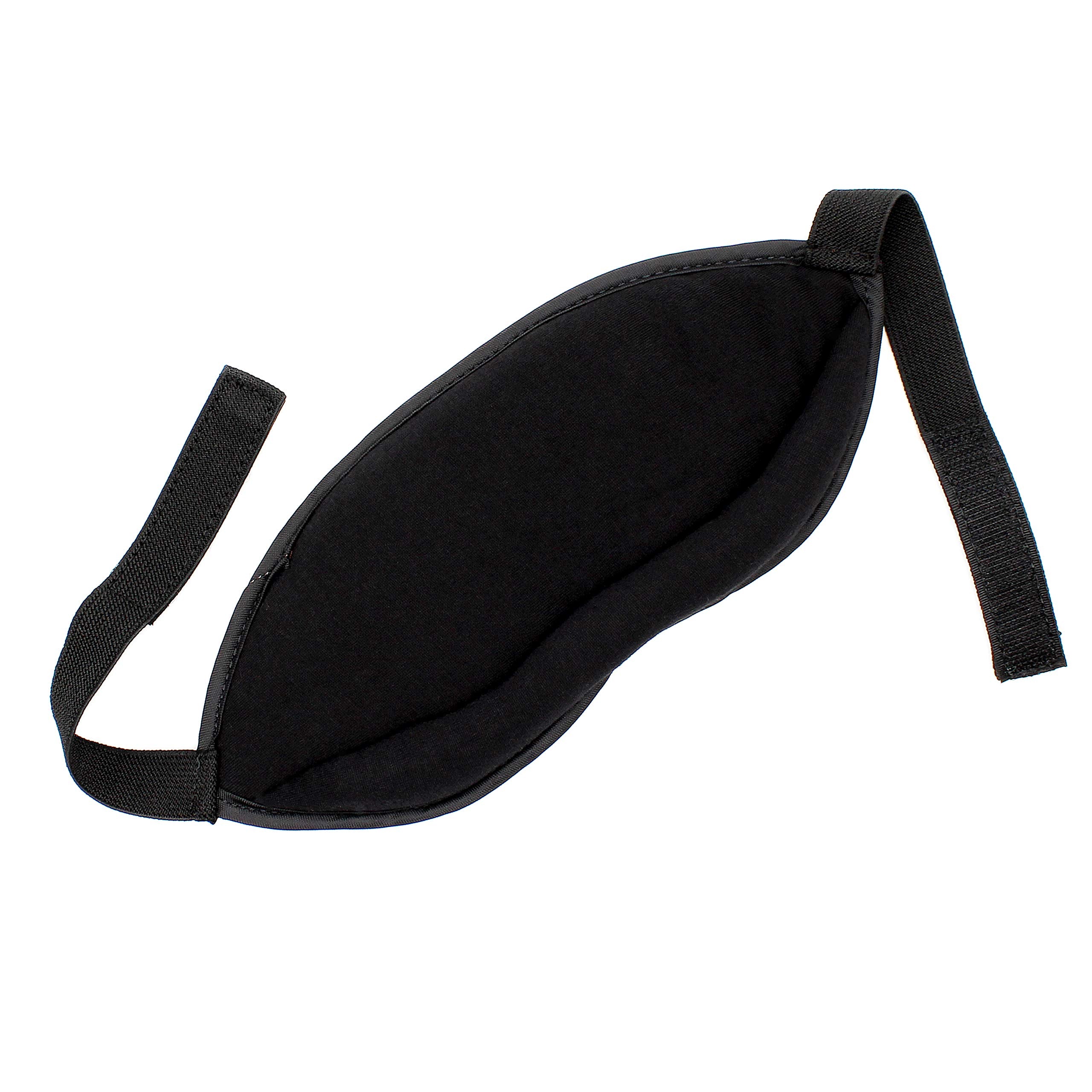 Dream Essentials Opulence Micro Plush Sleep Mask with Earplugs and Pocket in Front of mask - Black Velvet