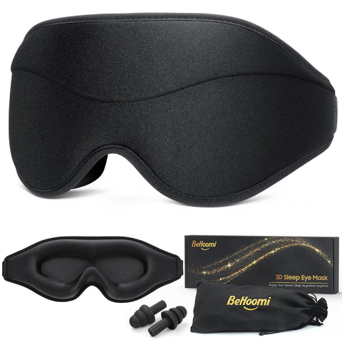 Sleep Mask, Premium Eye Mask for Sleeping, Total Blackout, Super Soft Comfort, Adjustable Fit, Upgraded 3D Ergonomic Designed Sl