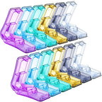 Nuanchu 12 Pieces 12 Pieces Pill Cutter Portable Medicine Holder with Stainless Steel Blade Easy Cut for Cutting Pills Tablet in
