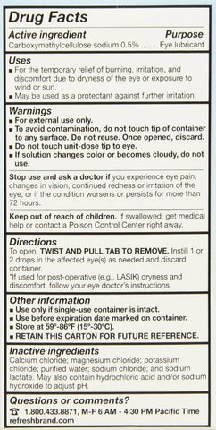 Allergan Refresh Plus Lubricant Eye Drops Single-Use Vials - LargerSize 2Pack (100 ct )
