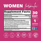Bio360 Probiotics for Women Vaginigal Health - Supports pH Balance, Vaginal, Urinary, & Digestive Health - 50 Billion CFU & 15 U