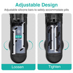 Fullicon Pill Cutter, Adjustable Cutter with precision alignment, Stainless Steel Blade & Guard, Splitter with Free Brush & Pill