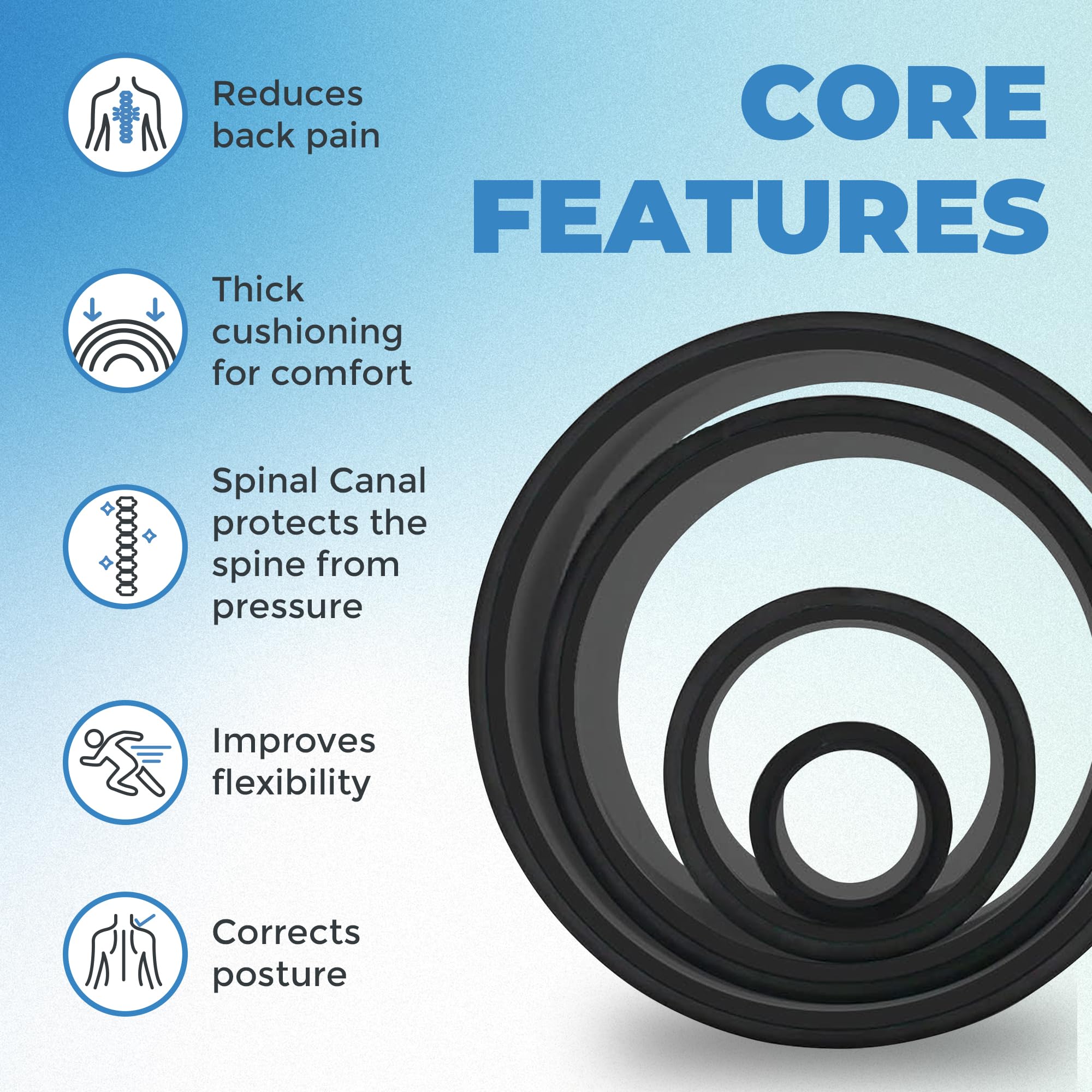 Chirp Ultimate Back + Neck Bundle, 4-Pack Wheel Roller Set with Carrying Case & Posture Corrector, Includes Focus, Deep Tissue,