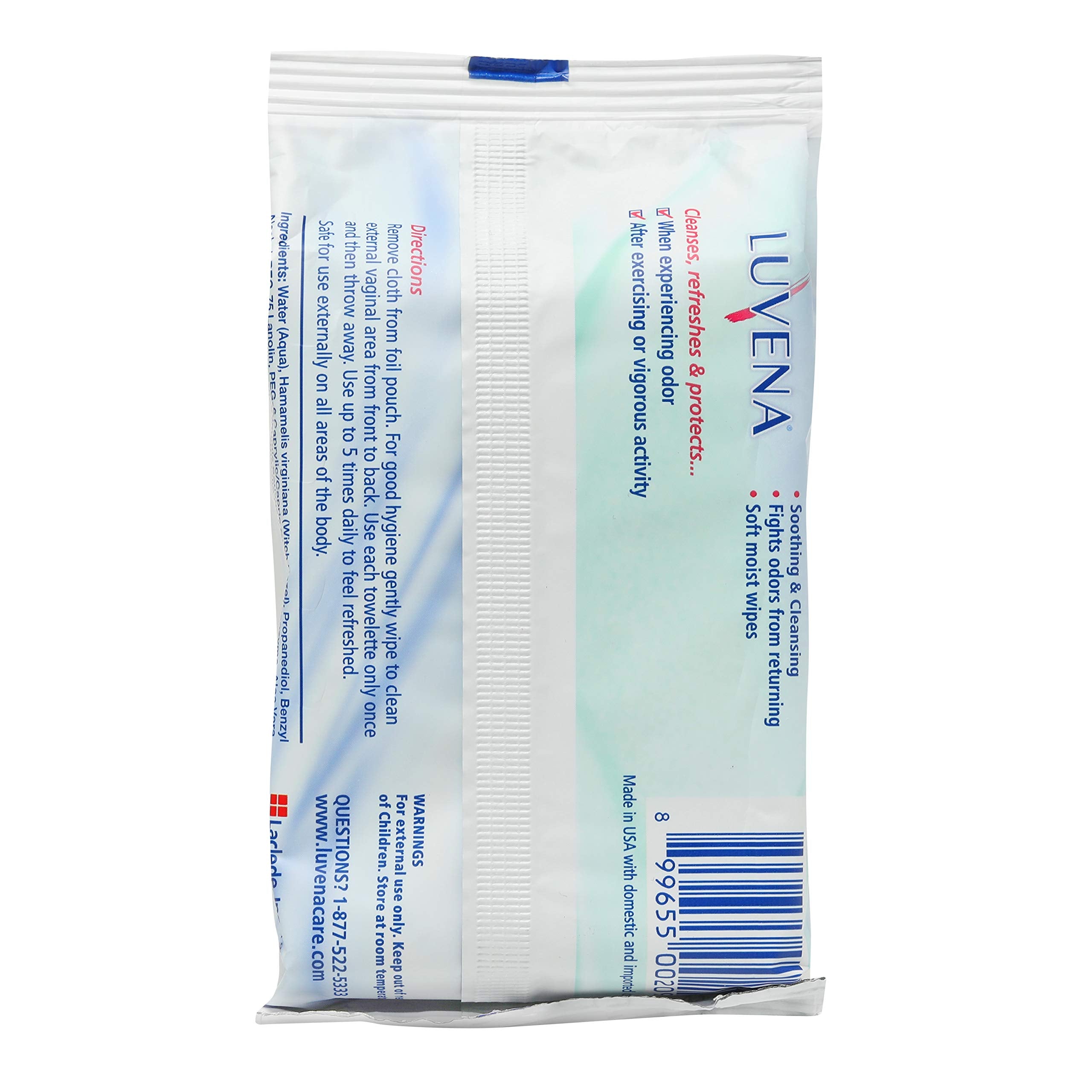 Luvena Feminine Wipes - Soft Wet Wipes for Women - Refresh & Resist Odor - Gynecologist Tested - Travel Friendly Cleansing Cloth