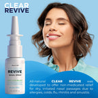 Clear Revive Nasal Spray, Allergy Relief, Fast Relief of Nasal and Sinus Irritation, Dryness and Mucus Removal, Non Drowsy and Z