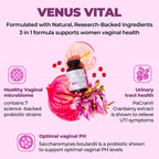 Happy Mammoth Venus Vital 3-in-1 Womens Health Probiotic Formula Supports Vaginal, Urinary & Gut Health. Fast & Long-Lasting Rel