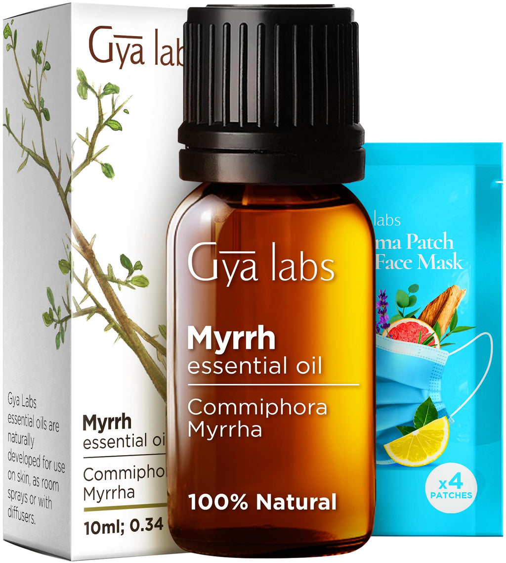 Gya Labs Myrrh Essential Oil for Skin - Myrrh Oil for Diffuser - Calming and Tranquil Myrrh Oil - Myrrh Oil for Face Hair Candle