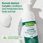 Medline Remedy Clinical No-Rinse Foam Cleanser, Vanilla Scent (4 fl oz) - Hydrating Shampoo and Body Wash for Sensitive Skin, Pa