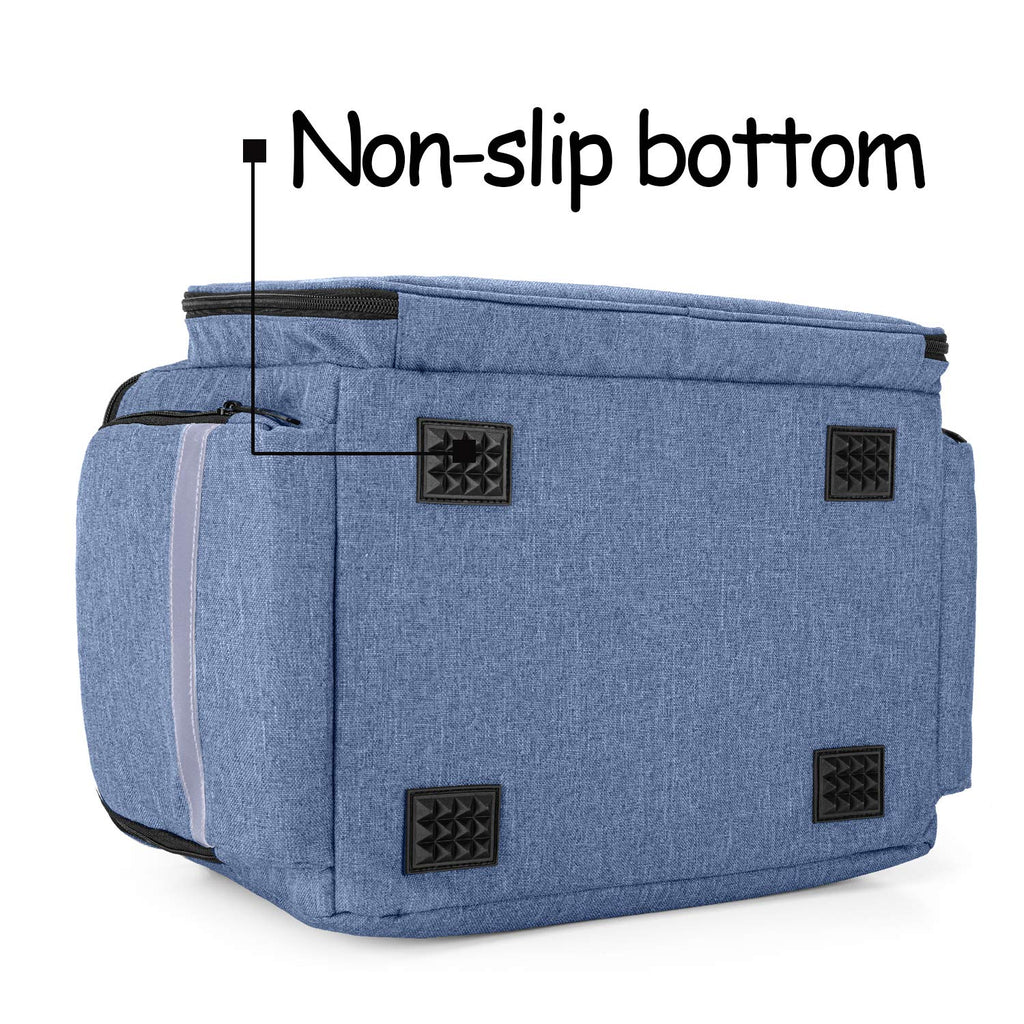CURMIO Nurse Bag, Medical Bag with Inner Dividers and No-Slip Bottom for Home Visits, Health Care, Hospice, For Nursing Students
