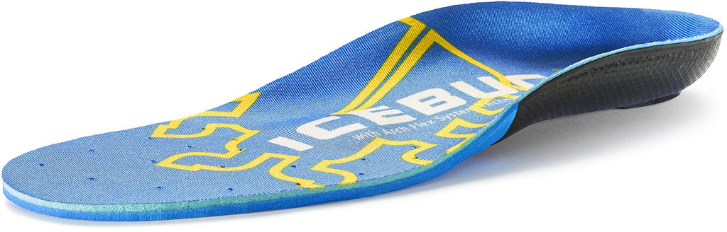 Icebug Unisexs Fat High Cushion Support Insole Flex Technology, Blue Low Arch, M 10/W 11.5-12