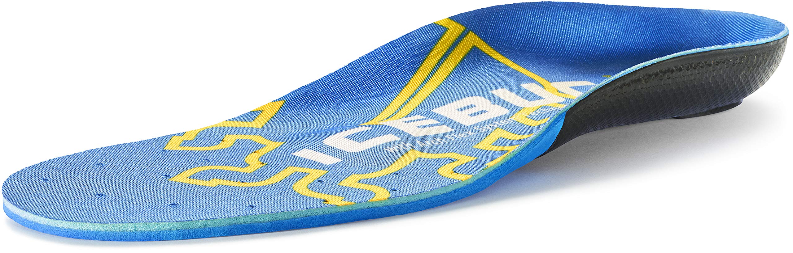 Icebug Unisexs Fat High Cushion Support Insole Flex Technology, Blue Low Arch, M 10/W 11.5-12