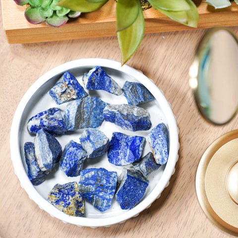 Crystal Allies 1 Pound Bulk Rough Lapis Lazuli Reiki Crystal Healing Stones Large 1''