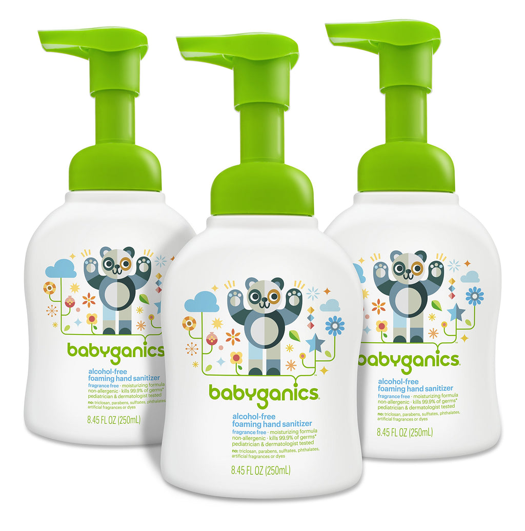 Babyganics Alcohol-Free Foaming Hand Sanitizer Bottle, Fragrance Free, 16oz Refill Bottle, Packaging May Vary