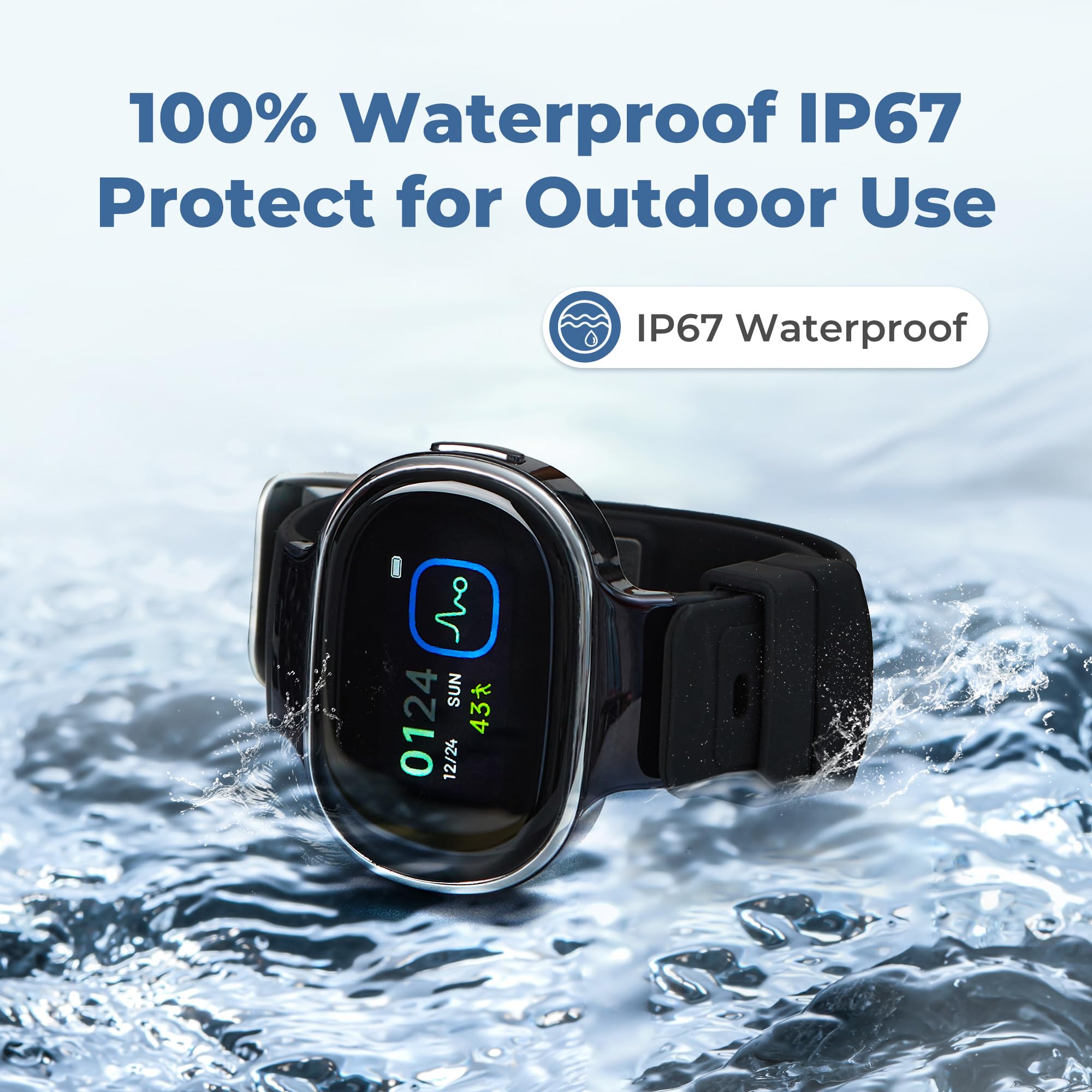 EmeTerm Smart FDA-Cleared Anti-Nausea Wristwatch Touchscreen IP67 Waterproof Morning Motion Sickness Relief Rechargeable Fast Ac
