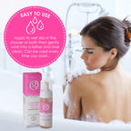 Organic Glide Feminine Body Wash 5 fl oz - Natural Cleansing Mousse with Unique Probiotic Support, pH Balanced, Gentle for Sensi