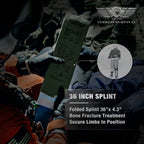 EVERLIT Survival 36 Inch Splint - Lightweight Reusable Combat Splint, Waterproof First Aid Medical Tactical Field Splint for Bon