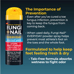 Fungi-Nail Everyday Anti-Fungal Powder Spray, Stops Foot Fungus, Prevents Most Athletes Foot, Absorbs Wetness to Fight Odor, Tal