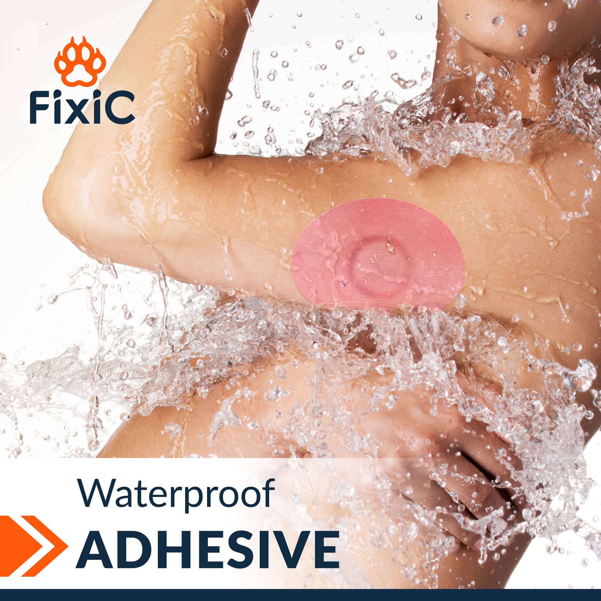 FixiC Freestyle Adhesive Patches 25 PCS - Good for Libre 1, 2, 3 & Plus - G7 & Stelo - Guardian - Waterproof Adhesive Patches -