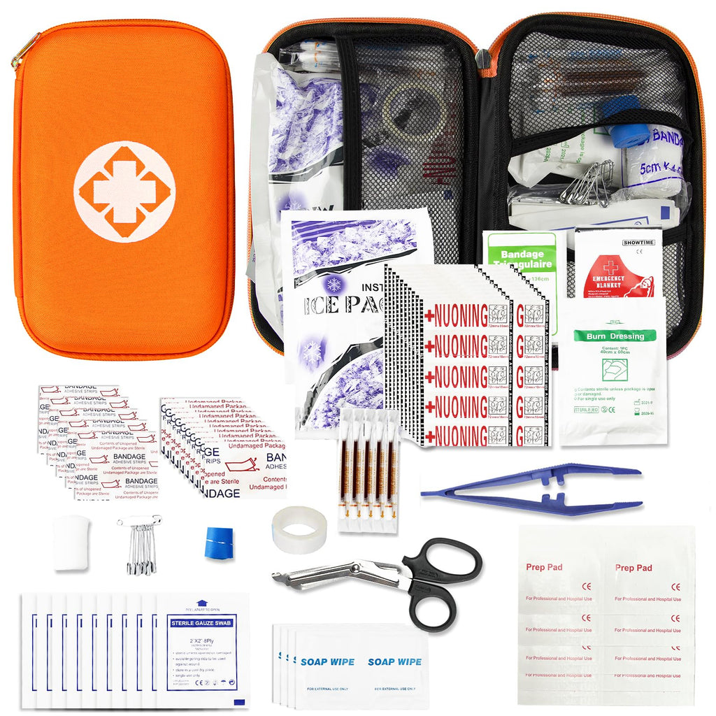 276PCS Mini Car First Aid Kit Travel Size for Business Trips, Compact First Aid Emergencies Kit Supplies for Rv Hiking Rode Trip