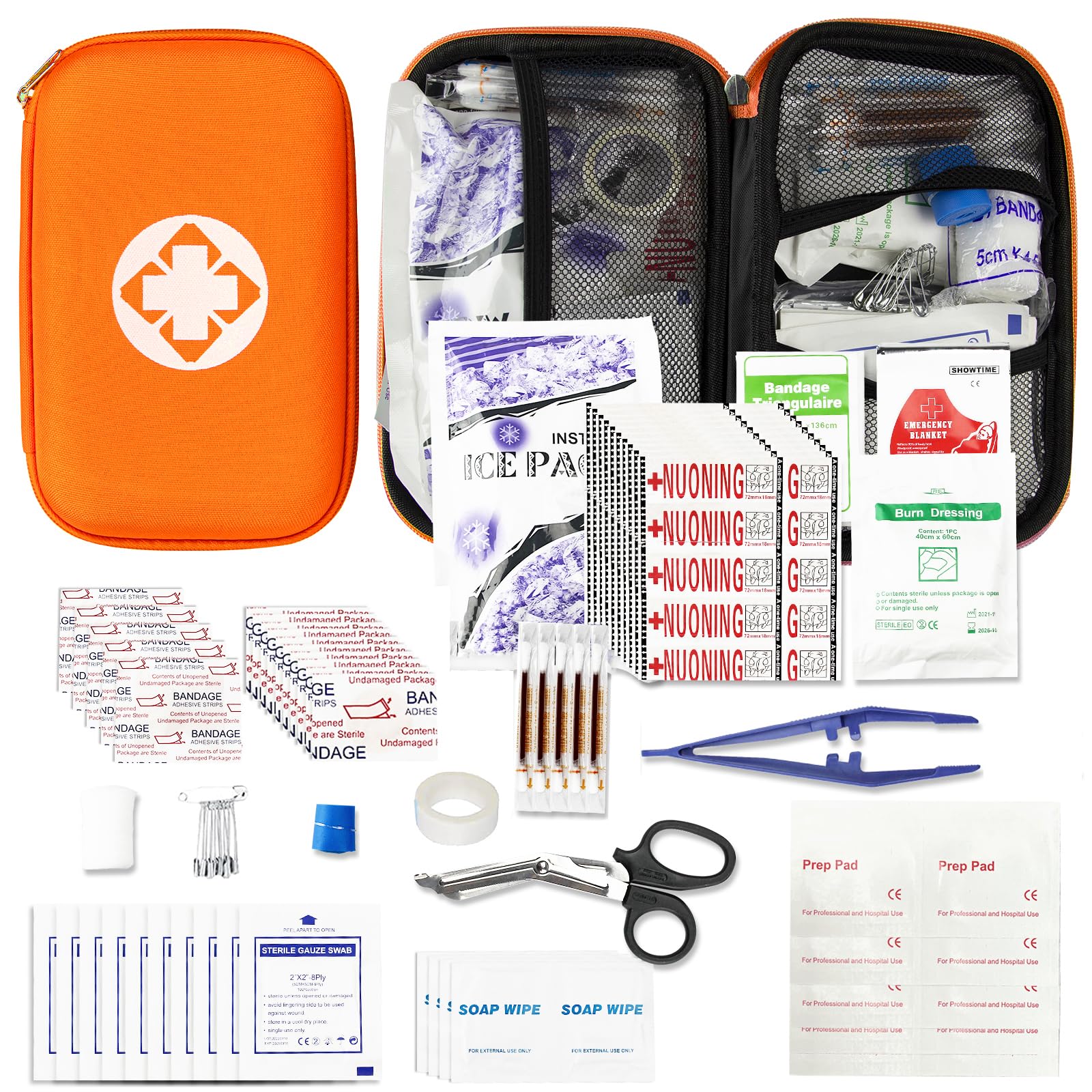 276PCS Mini Car First Aid Kit Travel Size for Business Trips, Compact First Aid Emergencies Kit Supplies for Rv Hiking Rode Trip