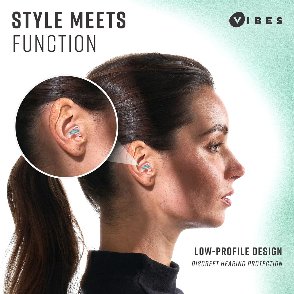 Vibes High Fidelity Ear Plugs - Invisible Earplugs for Music Concerts, Musicians, Motorcycles, Airplanes, Raves, and Work - Nois