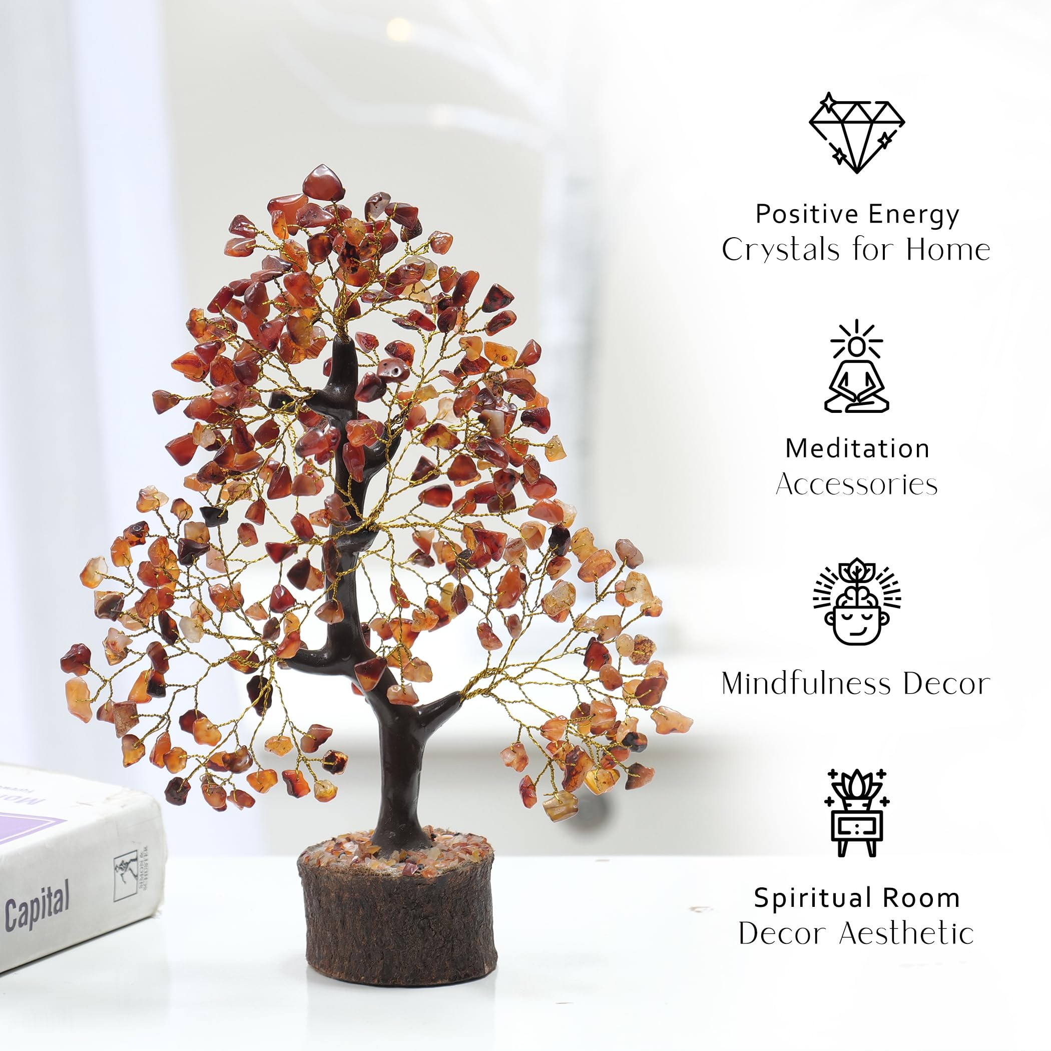 Carnelian, Crystal Tree, Stones and Crystals, Spiritual Items, Gem Tree, Crystal Tree Feng Shui, Gemstones, Good Luck Money Tree