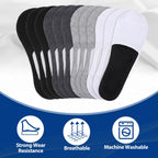 Twistover 12 Pairs Sockless Insole Covers No Show Sockless Shoe Liners Covers Odor Anti Slip Breathable Insoles Shoe Inserts for