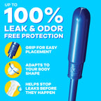 Tampax Pearl Tampons for Women, with LeakGuard Braid, Super Absorbency, Unscented, 36 Count