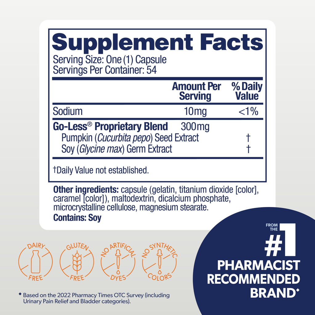 AZO Bladder Control with Go-Less Daily Supplement | Helps Reduce Occasional Urgency* | Helps reduce occasional leakage due to la