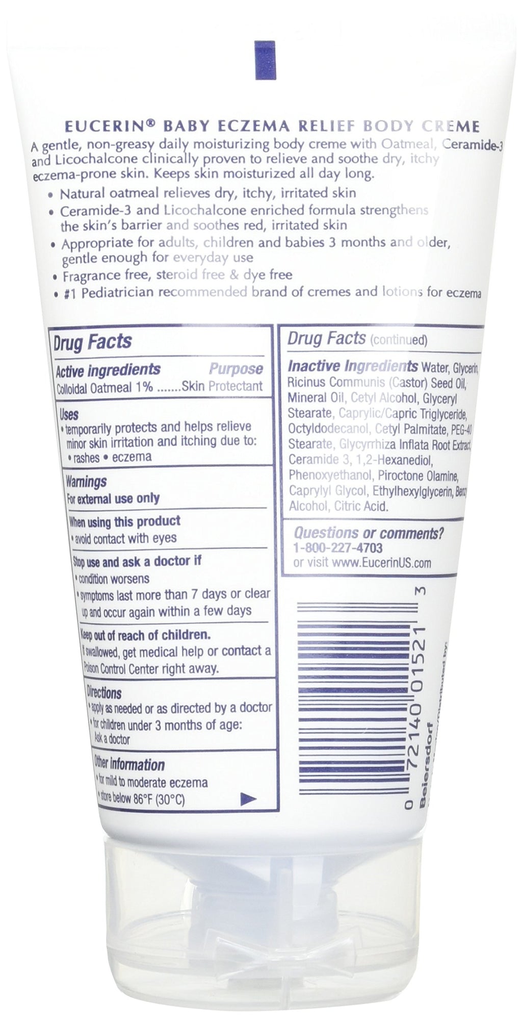 Eucerin Baby Eczema Relief Body Creme 5oz - 2 Pack
