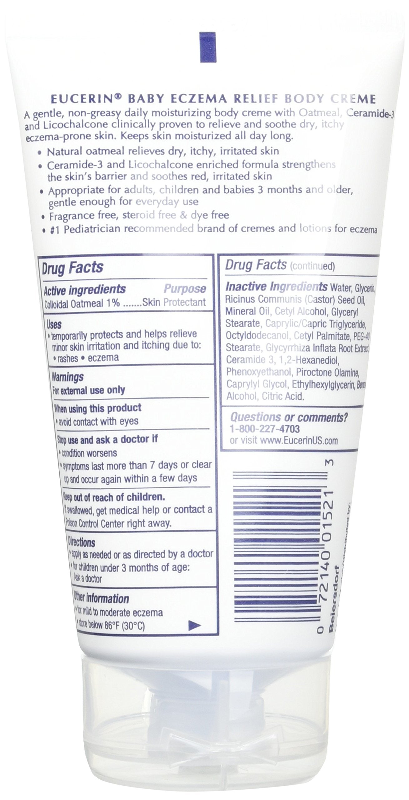 Eucerin Baby Eczema Relief Body Creme 5oz - 2 Pack