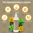 Massage Oil by Massage FX - 100% Pure Sweet Almond & Sunflower Seed Oil - Vitamin E - Ivy, Arnica & Aloe - Unscented - Perfect f